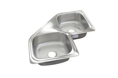 Fregadero Cocina Empotrar 2 Tinas Esquinero 112x59x18 Ce110
