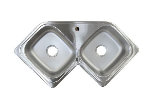 Fregadero Cocina Empotrar 2 Tinas Esquinero 112x59x18 Ce110