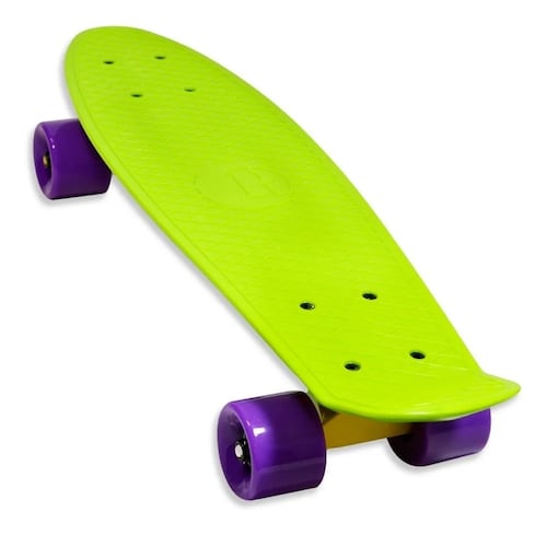 Mini Patineta Estilo Penny Tabla Skate Colores Skateboard Verde/Morado