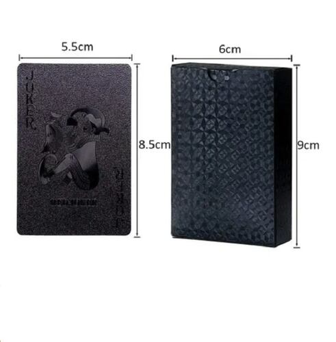 Cartas Poker Negra Baraja Pvc Impermeable