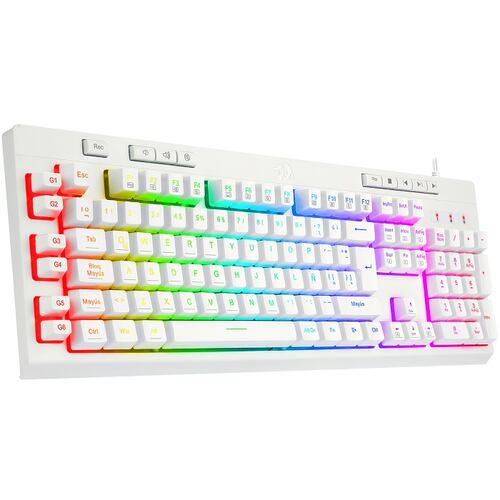 Teclado Redragon Shiva White K512W-RGB Gaming Español
