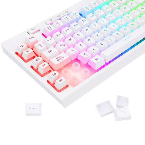 Teclado Redragon Shiva White K512W-RGB Gaming Español