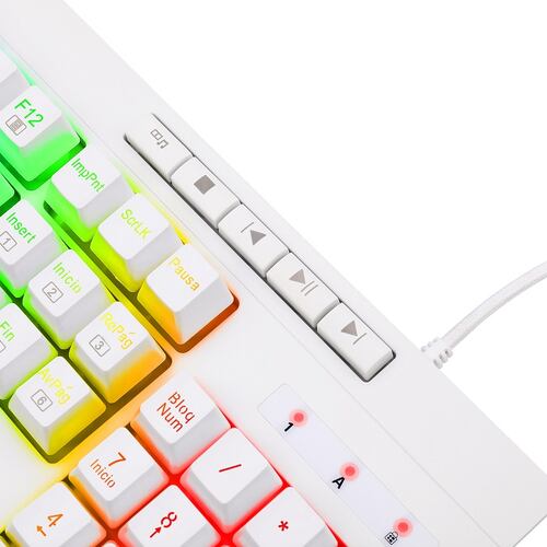 Teclado Redragon Shiva White K512W-RGB Gaming Español