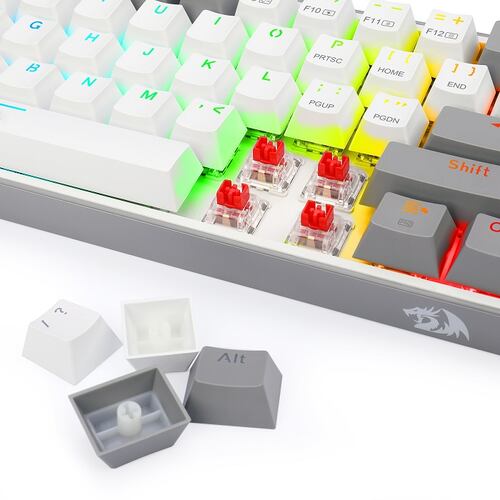Teclado Redragon Fizz Pro K616-RGB Mecanico Switch Red Alambrico Inalambrico Y Bluetooth Ingles