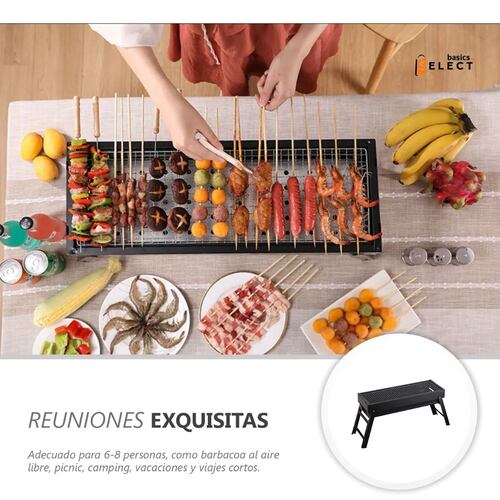 Parrilla De Carbón Portátil Plegable Barbacoa Al Aire Libre