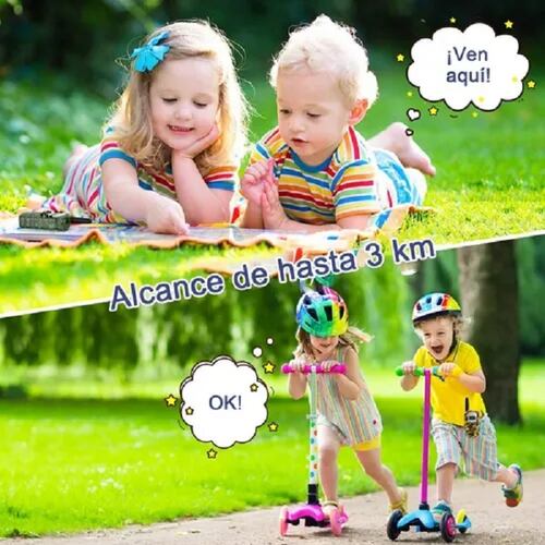 2 Radio Walkie Talkie Con Rango Para Niños Camuflaje