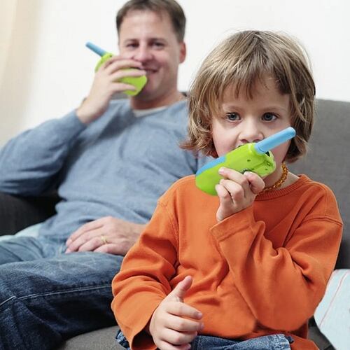 2  Radio Walkie Talkie Con Rango Para Niños Vede Azul