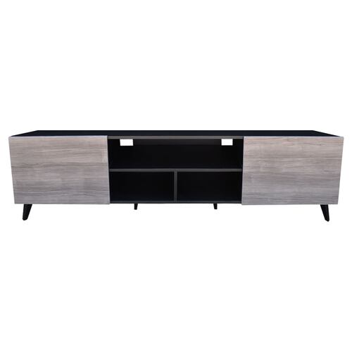 Mueble para TV de 80" Europa Moderno y Minimalista Hogare Negro Gris