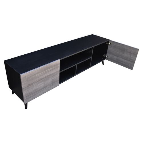 Mueble para TV de 80" Europa Moderno y Minimalista Hogare Negro Gris