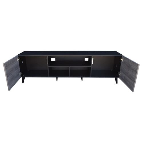 Mueble para TV de 80" Europa Moderno y Minimalista Hogare Negro Gris