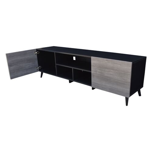 Mueble para TV de 80" Europa Moderno y Minimalista Hogare Negro Gris