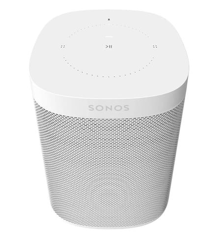 Poderosa bocina inalámbrica e inteligente Sonos One Generación 2 ONE-GEN2-BLAN controlada por voz con Amazon Alexa y Asistente de Google Blanco de alta potencia