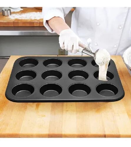 Charola De Cupakes y Capacillos De Silicon Muffin Reposteria