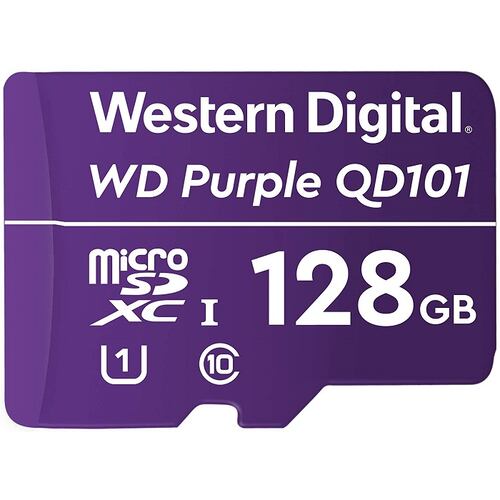 Memoria MicroSD 128GB Western Digital WD Purple SD QD101 SDXC Clase 10 WDD128G1P0C.