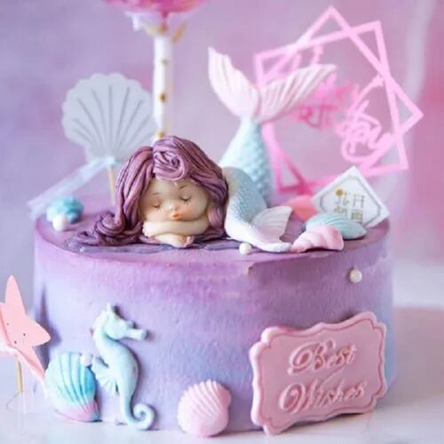 Molde De Silicona Para Fondant Con Cola De Sirena 5 Unidades