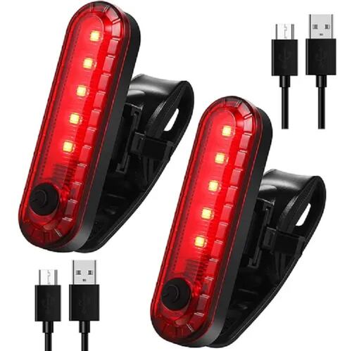 2  Unidades de Luz Trasera Para Bicicleta
