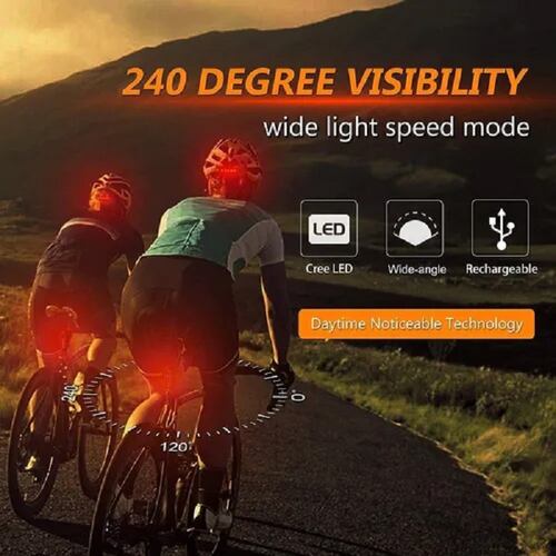 2  Unidades de Luz Trasera Para Bicicleta