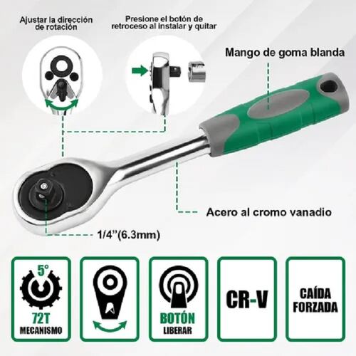 Juego De Herramientas Mecanicas Manuales 46 Pz
