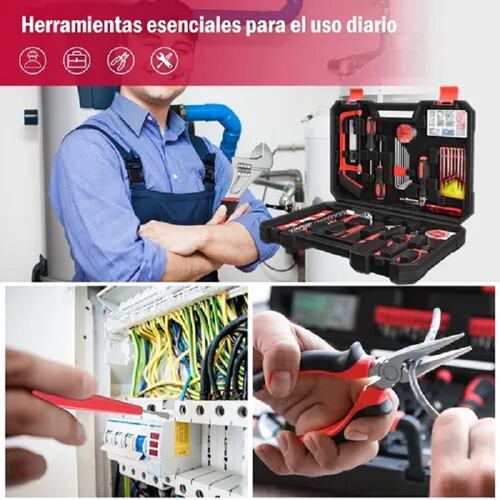 Juego Herramientas  Manuales 110 Pz Portafolio De Reparación