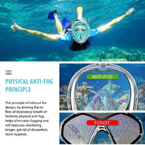 Mascara De Snorkel Con Adaptador Verde L/XL