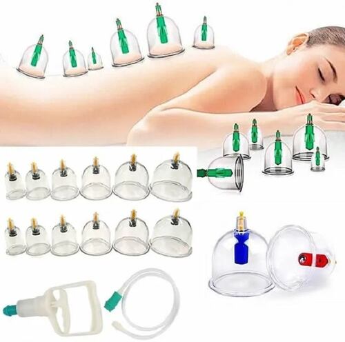 Kit 12 Ventosas Terapeuticas De Relajacion Y Adelgazamiento 