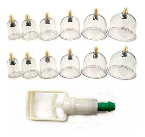 Kit 12 Ventosas Terapeuticas De Relajacion Y Adelgazamiento 