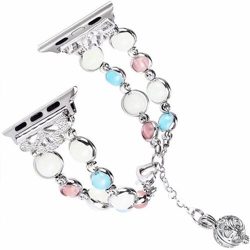 Correa Tipo Pulsera Luminosa Compatible Apple Watch Band 6 5 4 3 banda 40mm a 44mm iwatch band 3 2 1 38mm a 42mm.