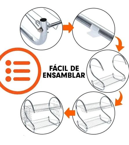 Escurridor De Trastes Platos De Acero Inoxidable 