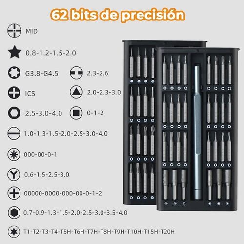Juego De Destornilladores De Precisión Magnética 63 En 1