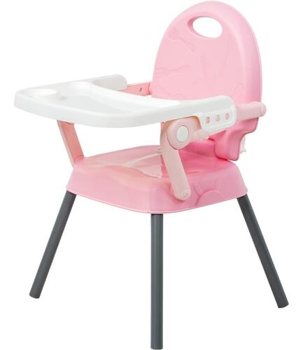 Periquera Alta Silla para Bebe Infantil Convertible 3 En 1 Color Rosa