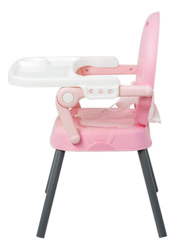 Periquera Alta Silla para Bebe Infantil Convertible 3 En 1 Color Rosa