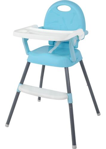 Periquera Alta Silla para Bebe Infantil Convertible 3 En 1 Color Azul