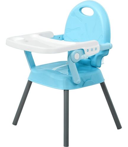 Periquera Alta Silla para Bebe Infantil Convertible 3 En 1 Color Azul