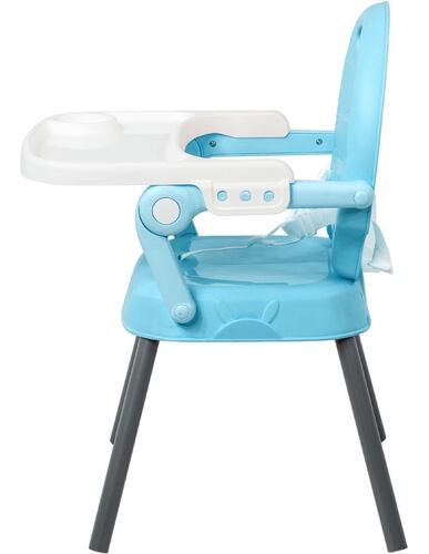 Periquera Alta Silla para Bebe Infantil Convertible 3 En 1 Color Azul