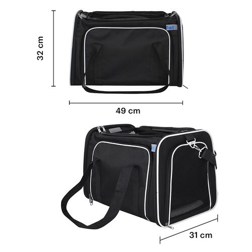 AGBOX Maleta Transportadora Expandible Para Mascota I Pet AG-1022.