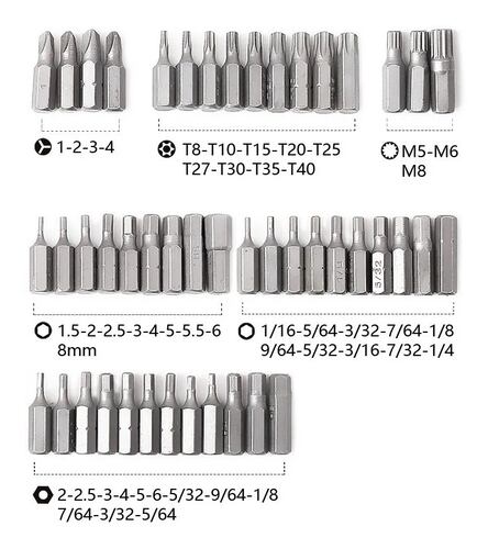 Set 100 Brocas Puntas Para Destornilladores Juego Completo