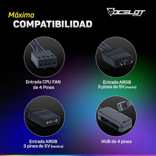 Enfriamiento Líquido Ocelot Gaming OEL240, ARGB, 240 mm, para Intel y AMD.