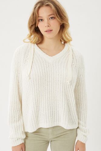 Jersey Sueter Sudadera Hoodie Con Capucha Jaretas Love Tree Talla Grande color Marfil