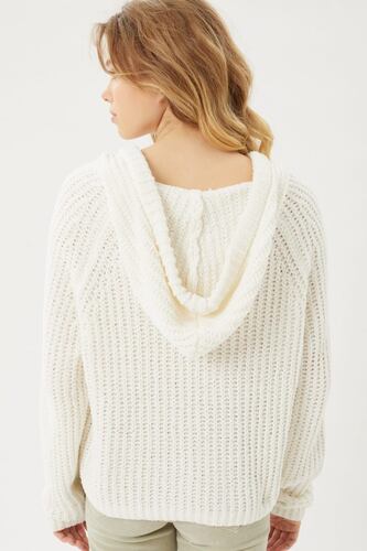 Jersey Sueter Sudadera Hoodie Con Capucha Jaretas Love Tree Talla Grande color Marfil