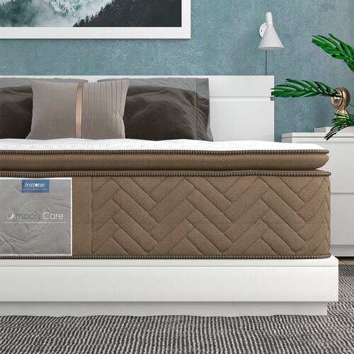 Colchón King Size Leyen Nova Restonic Ortopédico Con Colchoneta PILLOW TOP + 2 ALMOHADAS DE REGALO.
