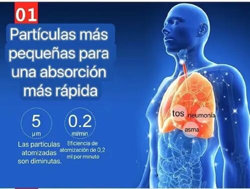 Nebulizador Terapeutico Ultrasónico De Mano Portátil