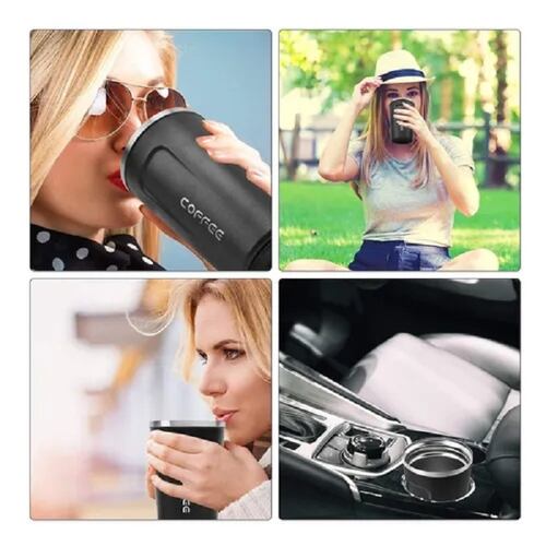 Taza Botella Termo Para Cafe 510ml Negro