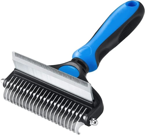Cepillo Deslanador Pelo Cepillo Para Mascotas Azul