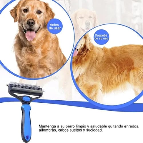 Cepillo Deslanador Pelo Cepillo Para Mascotas Azul
