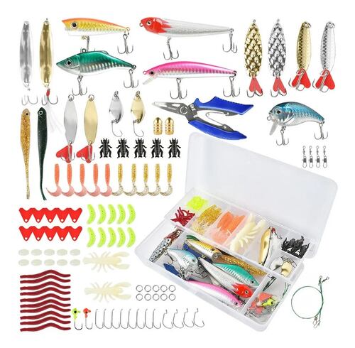 Señuelos Para Pesca De Río Kit De 108 Cebos Pesca Piezas