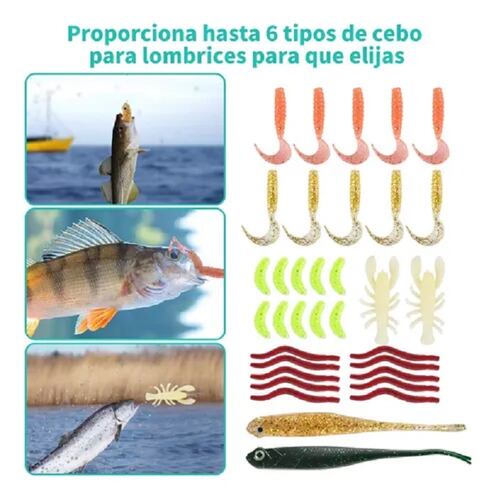 Señuelos Para Pesca De Río Kit De 108 Cebos Pesca Piezas