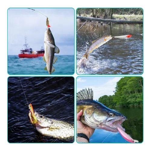 Señuelos Para Pesca De Río Kit De 108 Cebos Pesca Piezas