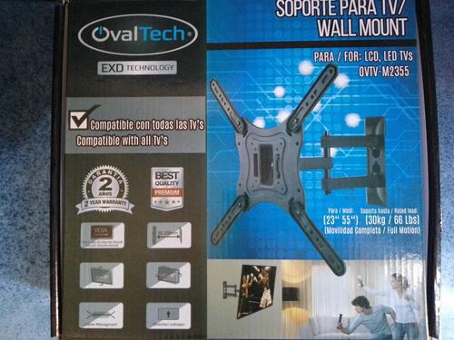 Soporte de Pared Movil para TV 23" a 55" resistencia 30kg OVALTECH OVTV-M2355 pantalla SMART TV MAC