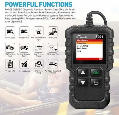 Escaner Automotriz  Multimarca Motor Negro