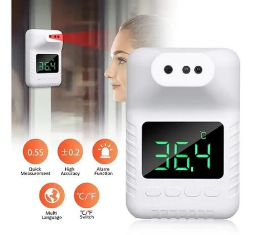 Termómetro De Pared Infrarrojo Digital Alarma Sin Contacto